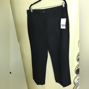 Zara Women’s Navy Pinstripe Dress Pants